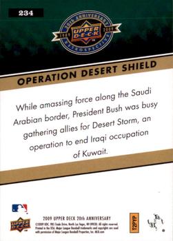 2009 Upper Deck 20th Anniversary #234 Operation Desert Shield Back