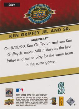 2009 Upper Deck 20th Anniversary #237 Ken Griffey Jr. / Ken Griffey Sr. Back