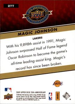 2009 Upper Deck 20th Anniversary #277 Magic Johnson Back