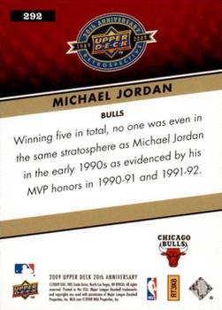 2009 Upper Deck 20th Anniversary #292 Michael Jordan Back