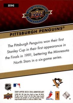2009 Upper Deck 20th Anniversary #296 Pittsburgh Penguins Back