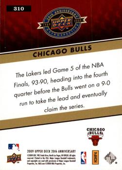 2009 Upper Deck 20th Anniversary #310 Chicago Bulls Back