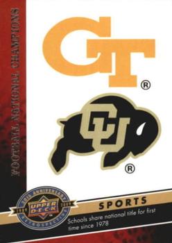 2009 Upper Deck 20th Anniversary #314 Football National Champions Front