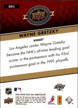 2009 Upper Deck 20th Anniversary #361 Wayne Gretzky Back