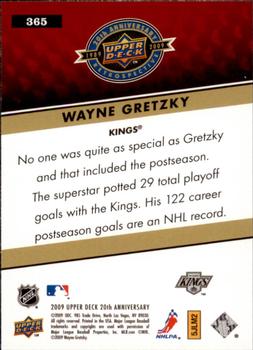 2009 Upper Deck 20th Anniversary #365 Wayne Gretzky Back