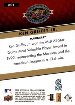 2009 Upper Deck 20th Anniversary #391 Ken Griffey Jr. Back