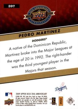 2009 Upper Deck 20th Anniversary #397 Pedro Martinez Back