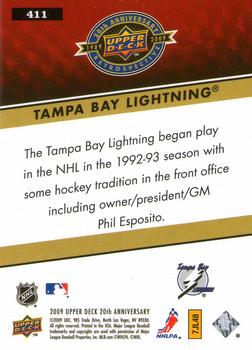 2009 Upper Deck 20th Anniversary #411 Tampa Bay Lightning Back