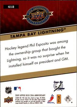 2009 Upper Deck 20th Anniversary #412 Tampa Bay Lightning Back