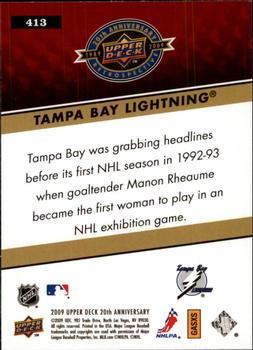 2009 Upper Deck 20th Anniversary #413 Tampa Bay Lightning Back
