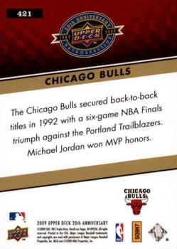 2009 Upper Deck 20th Anniversary #421 Chicago Bulls Back