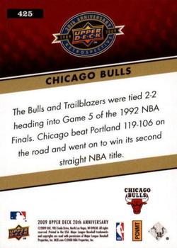 2009 Upper Deck 20th Anniversary #425 Chicago Bulls Back