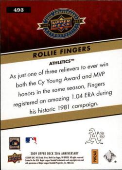 2009 Upper Deck 20th Anniversary #493 Rollie Fingers Back