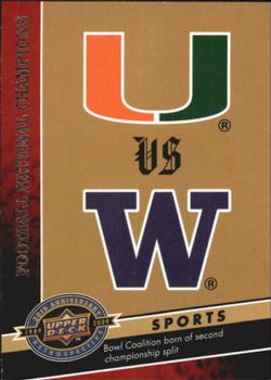 2009 Upper Deck 20th Anniversary #496 Football National Champions Front