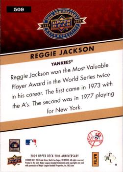 2009 Upper Deck 20th Anniversary #509 Reggie Jackson Back