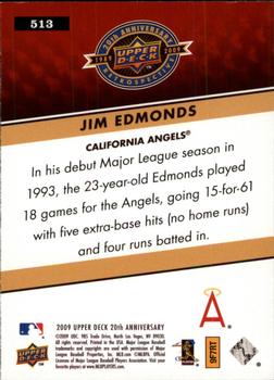 2009 Upper Deck 20th Anniversary #513 Jim Edmonds Back