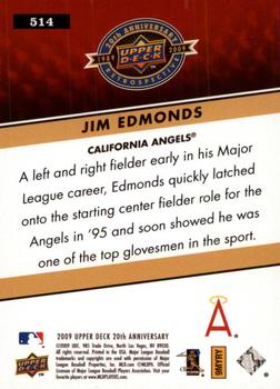 2009 Upper Deck 20th Anniversary #514 Jim Edmonds Back