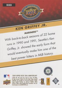 2009 Upper Deck 20th Anniversary #533 Ken Griffey Jr. Back