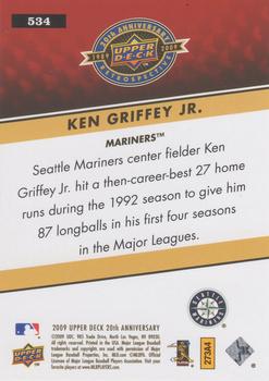 2009 Upper Deck 20th Anniversary #534 Ken Griffey Jr. Back