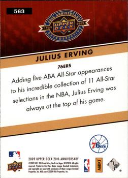2009 Upper Deck 20th Anniversary #563 Julius Erving Back