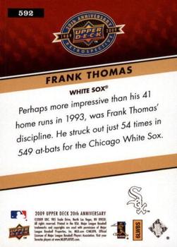 2009 Upper Deck 20th Anniversary #592 Frank Thomas Back