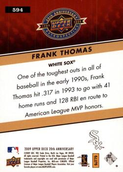 2009 Upper Deck 20th Anniversary #594 Frank Thomas Back