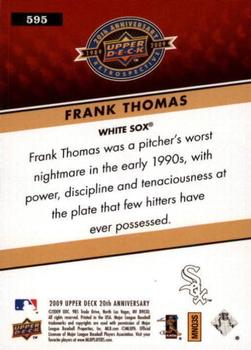 2009 Upper Deck 20th Anniversary #595 Frank Thomas Back