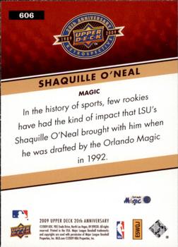 2009 Upper Deck 20th Anniversary #606 Shaquille O'Neal Back
