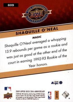 2009 Upper Deck 20th Anniversary #609 Shaquille O'Neal Back