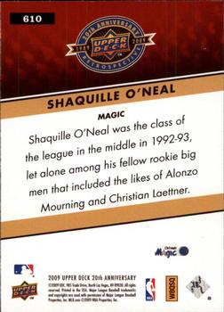 2009 Upper Deck 20th Anniversary #610 Shaquille O'Neal Back