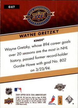 2009 Upper Deck 20th Anniversary #647 Wayne Gretzky Back