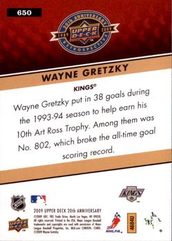 2009 Upper Deck 20th Anniversary #650 Wayne Gretzky Back