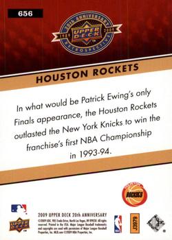 2009 Upper Deck 20th Anniversary #656 Houston Rockets Back