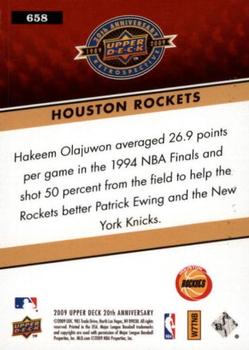 2009 Upper Deck 20th Anniversary #658 Houston Rockets Back