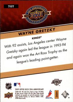 2009 Upper Deck 20th Anniversary #707 Wayne Gretzky Back