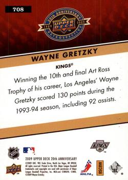 2009 Upper Deck 20th Anniversary #708 Wayne Gretzky Back