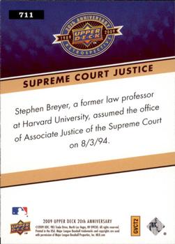 2009 Upper Deck 20th Anniversary #711 Supreme Court Justice Back