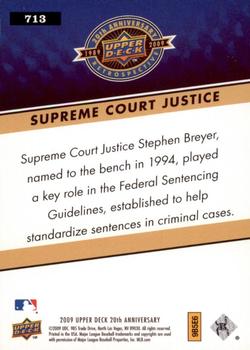 2009 Upper Deck 20th Anniversary #713 Supreme Court Justice Back
