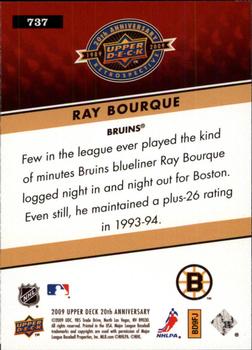 2009 Upper Deck 20th Anniversary #737 Ray Bourque Back
