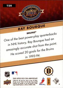 2009 Upper Deck 20th Anniversary #738 Ray Bourque Back