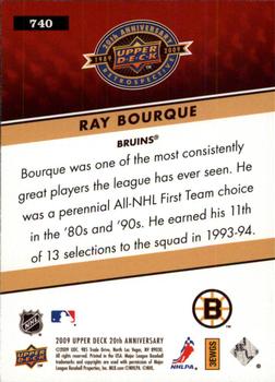 2009 Upper Deck 20th Anniversary #740 Ray Bourque Back