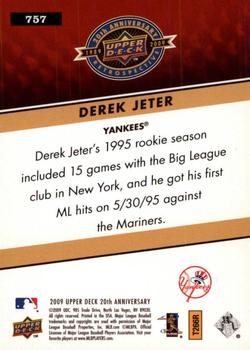 2009 Upper Deck 20th Anniversary #757 Derek Jeter Back