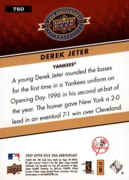 2009 Upper Deck 20th Anniversary #760 Derek Jeter Back