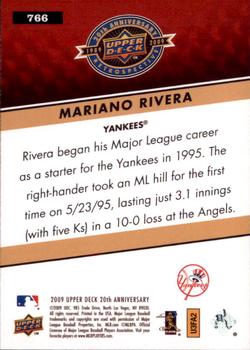 2009 Upper Deck 20th Anniversary #766 Mariano Rivera Back