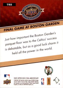 2009 Upper Deck 20th Anniversary #785 Final Game at Boston Garden Back
