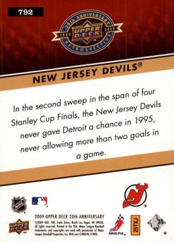2009 Upper Deck 20th Anniversary #792 New Jersey Devils Back