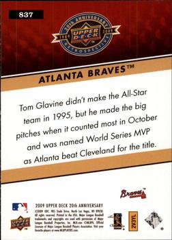 2009 Upper Deck 20th Anniversary #837 Atlanta Braves Back