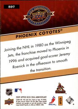 2009 Upper Deck 20th Anniversary #897 Phoenix Coyotes Back
