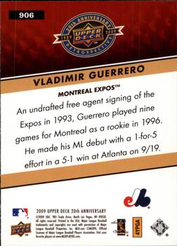 2009 Upper Deck 20th Anniversary #906 Vladimir Guerrero Back