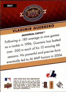 2009 Upper Deck 20th Anniversary #907 Vladimir Guerrero Back